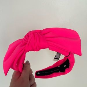 Lele Sadoughi brand new in box pink holly bow headband!